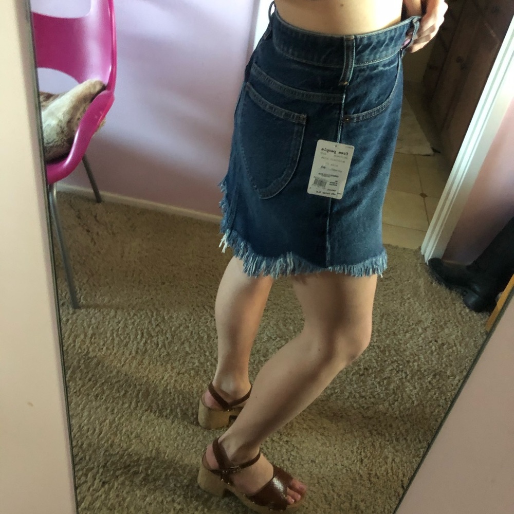 NWT FP denim mini skirt size 27 - Picture 2 of 4